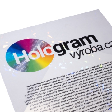 Lámina holográfica transparente autoadhesiva A4 para impresión y confección de pegatinas - motivo shard